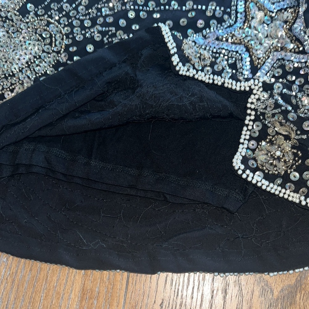 LoveShackFancy Lani Sequined Embellished Crepe Mini Skirt - Picture 4 of 7